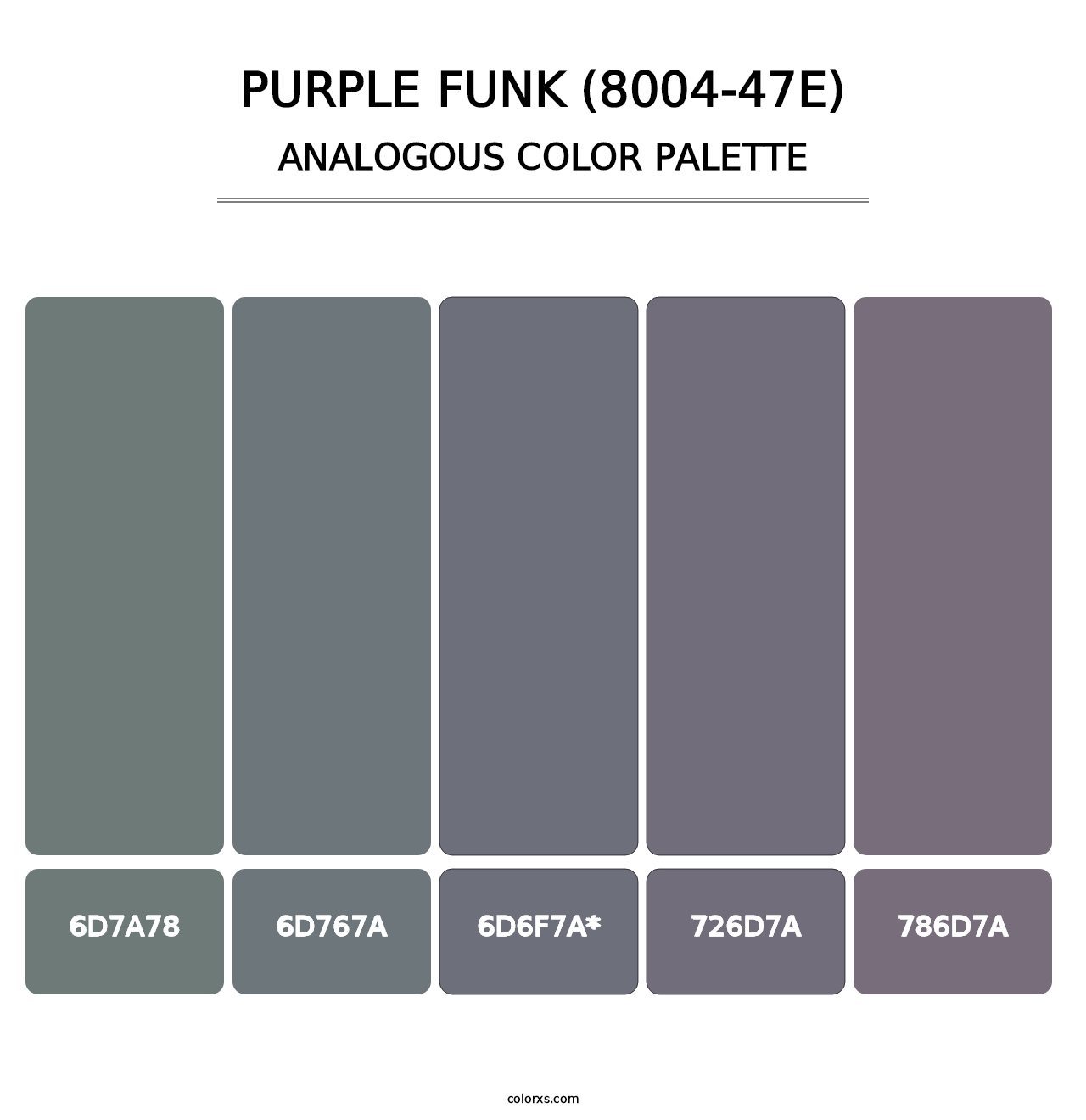 Purple Funk (8004-47E) - Analogous Color Palette