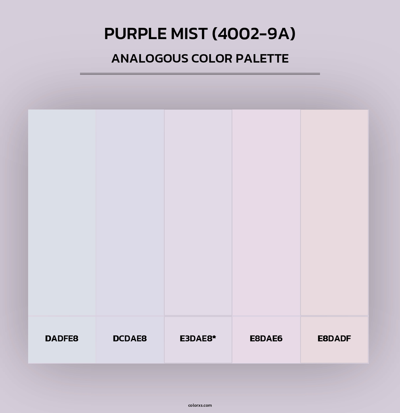 Purple Mist (4002-9A) - Analogous Color Palette