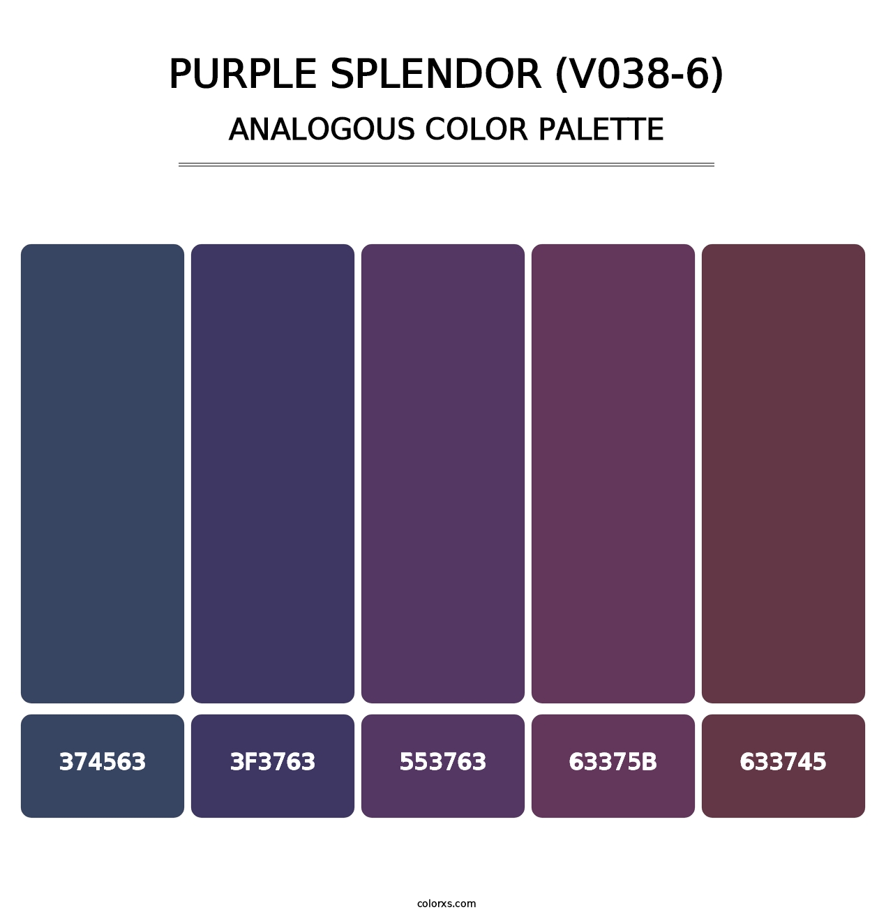 Purple Splendor (V038-6) - Analogous Color Palette