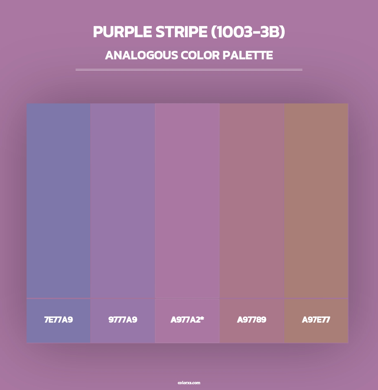 Purple Stripe (1003-3B) - Analogous Color Palette
