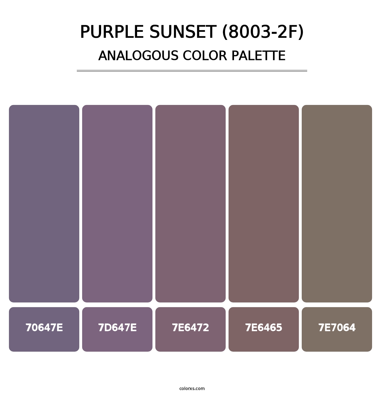 Purple Sunset (8003-2F) - Analogous Color Palette