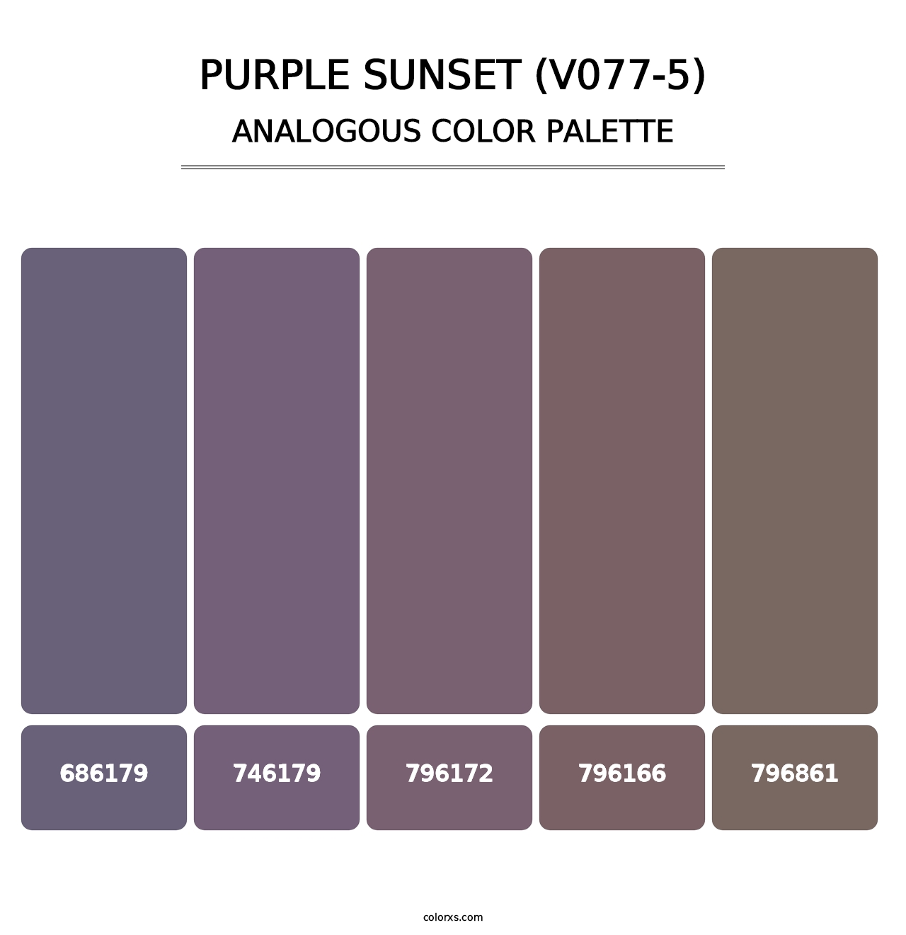 Purple Sunset (V077-5) - Analogous Color Palette