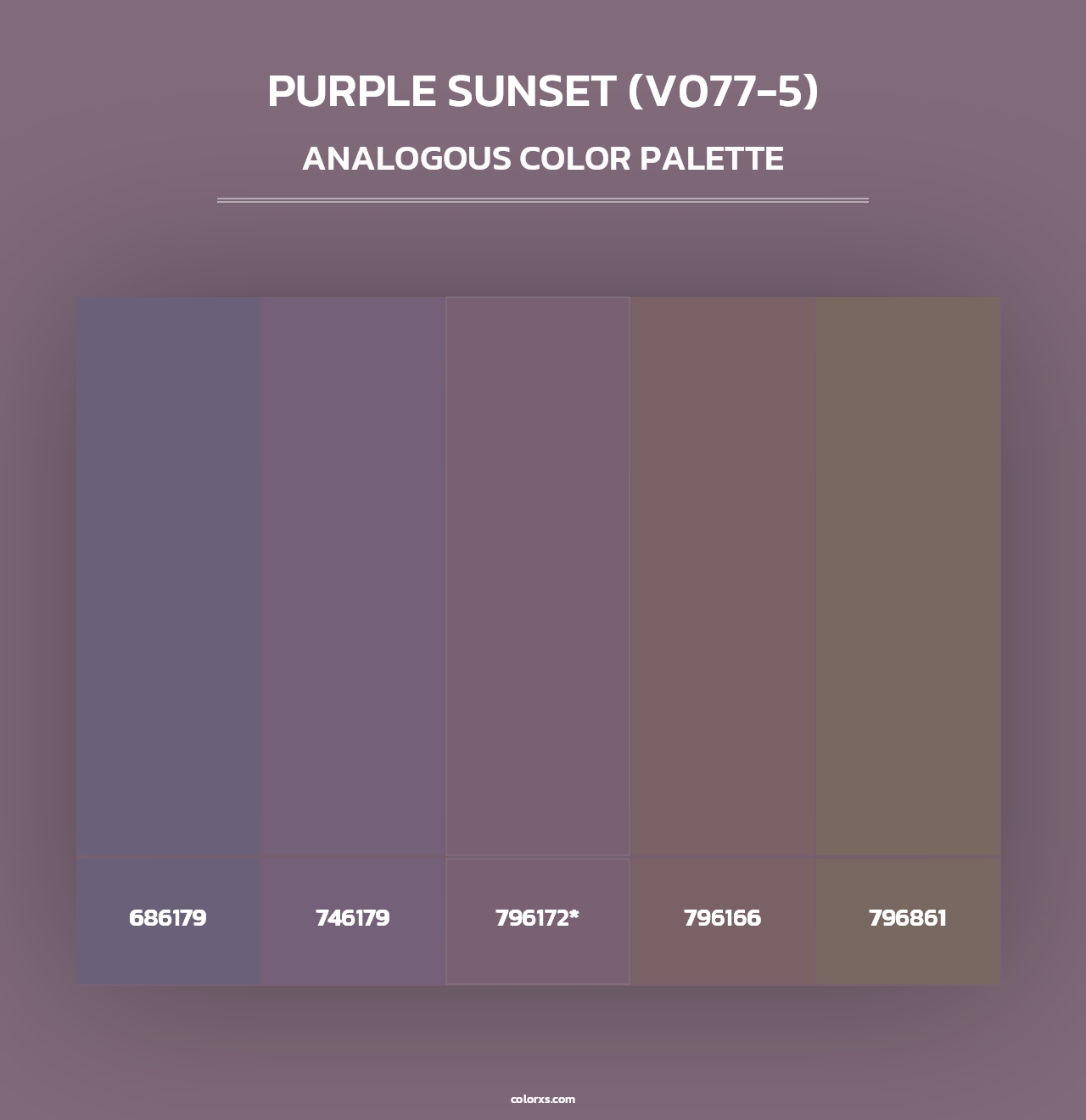 Purple Sunset (V077-5) - Analogous Color Palette