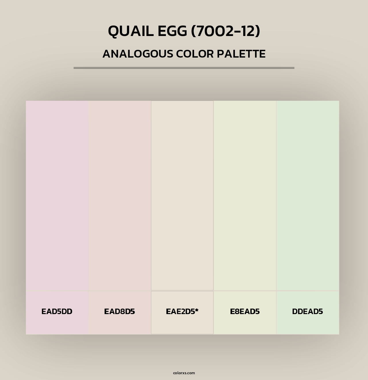 Quail Egg (7002-12) - Analogous Color Palette