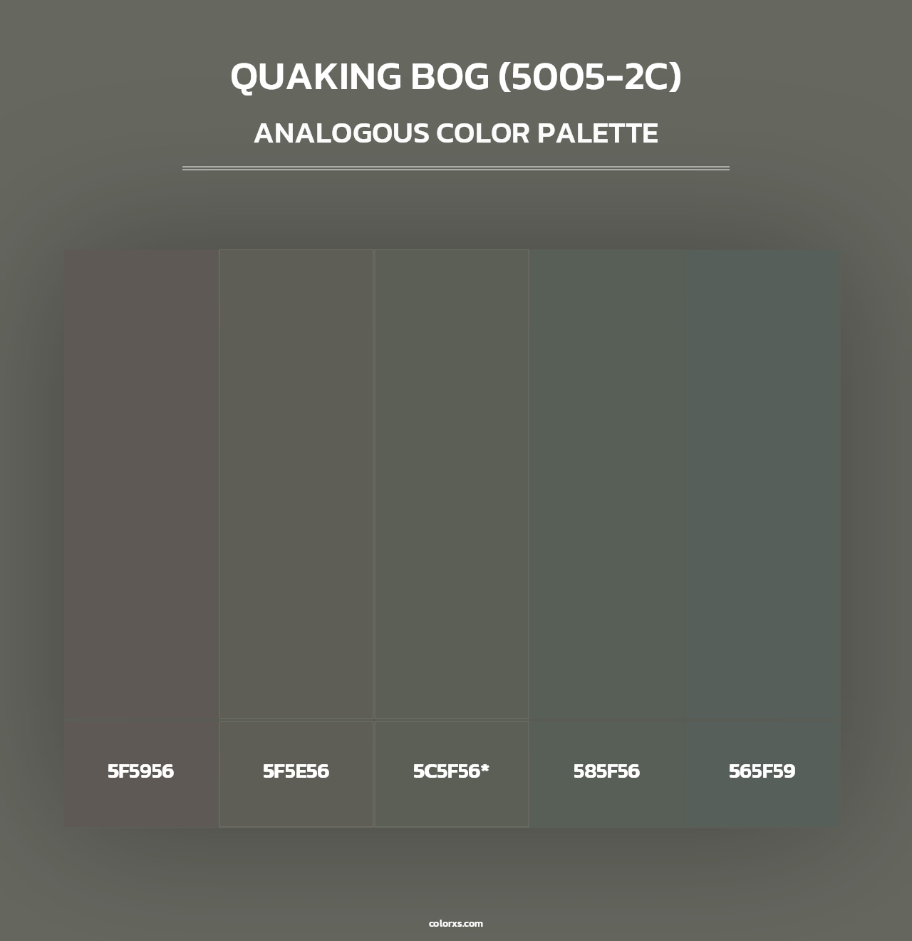 Quaking Bog (5005-2C) - Analogous Color Palette