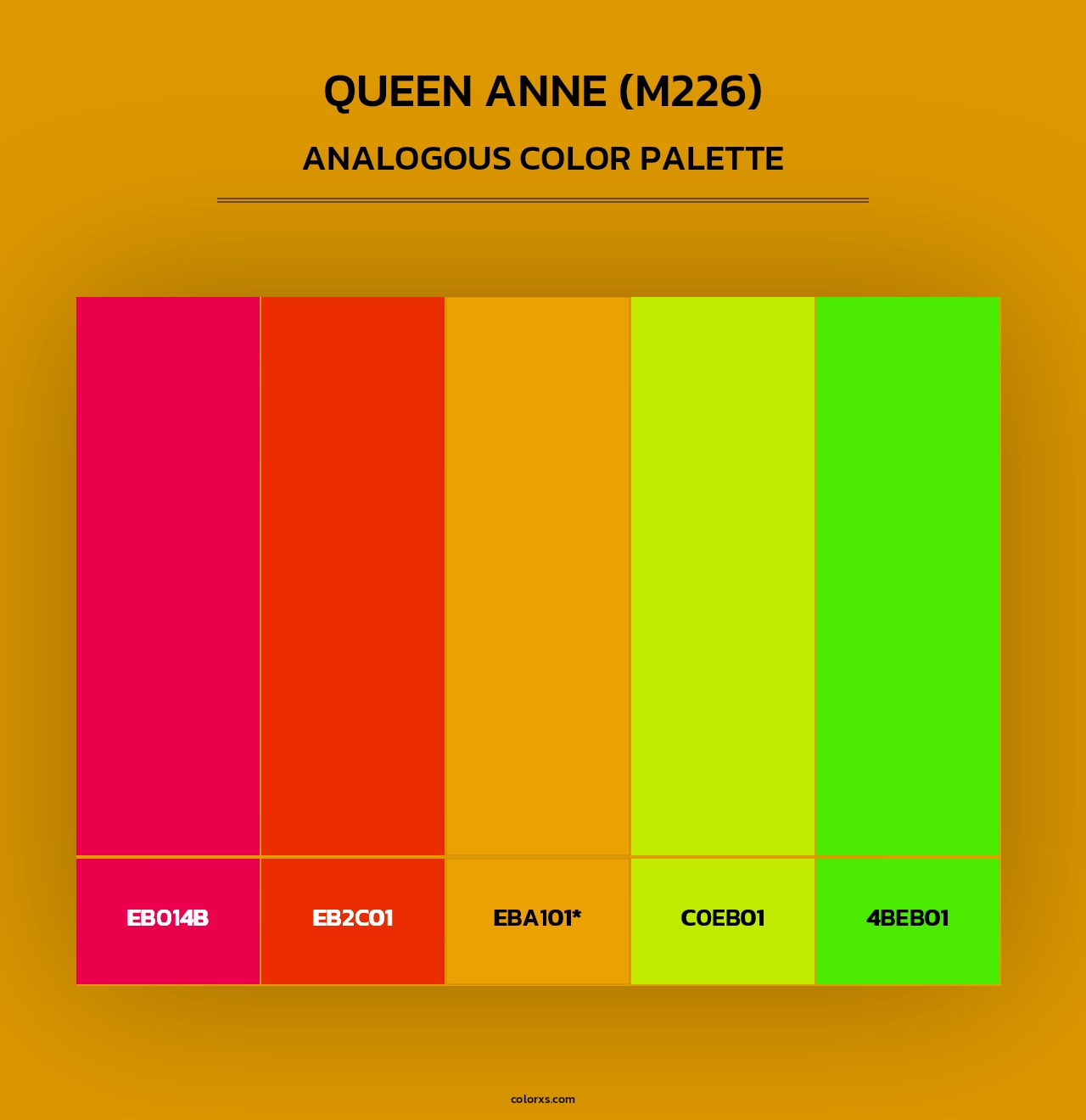 Queen Anne (M226) - Analogous Color Palette
