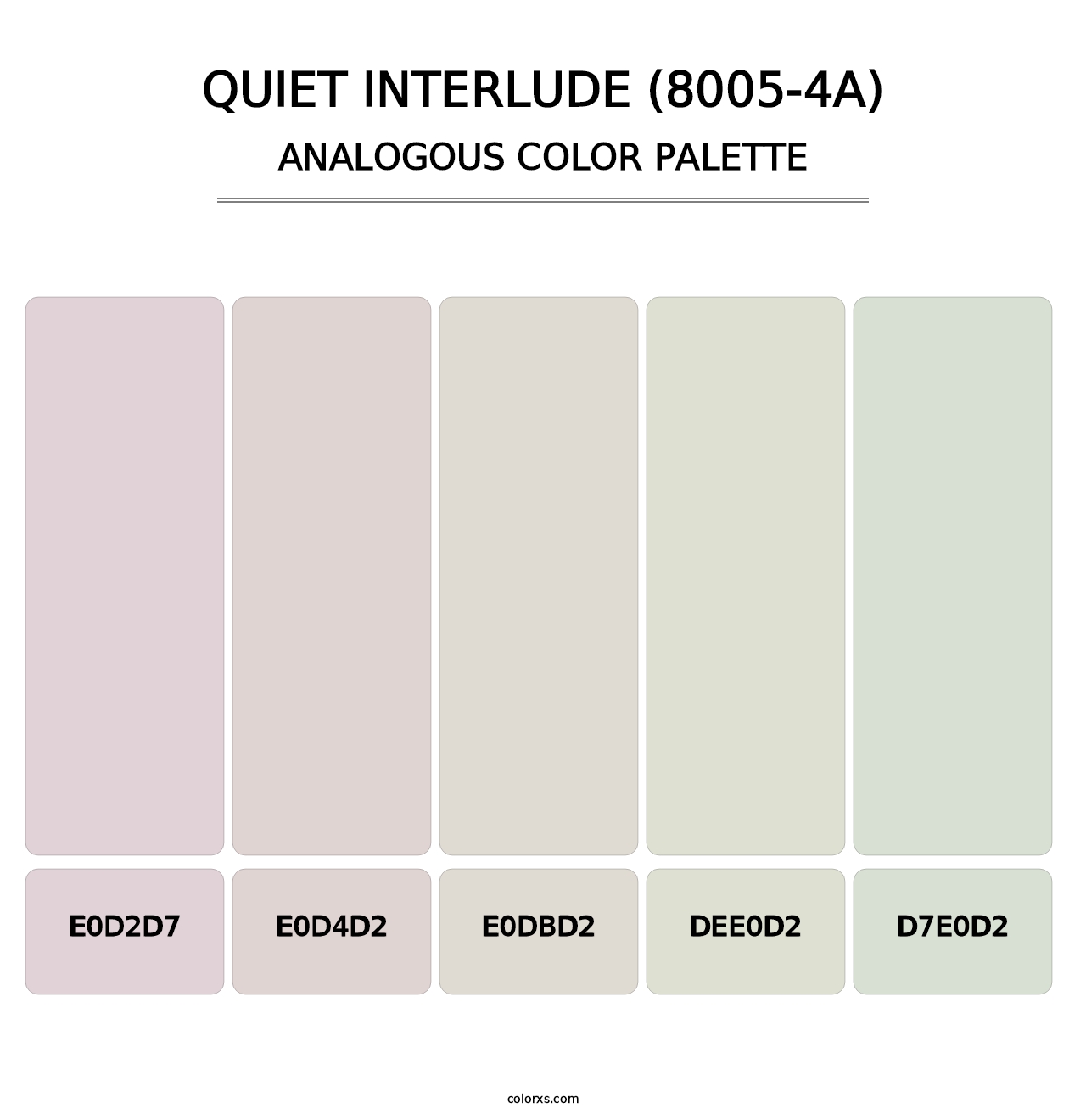 Quiet Interlude (8005-4A) - Analogous Color Palette