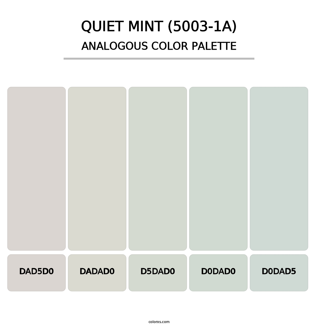 Quiet Mint (5003-1A) - Analogous Color Palette