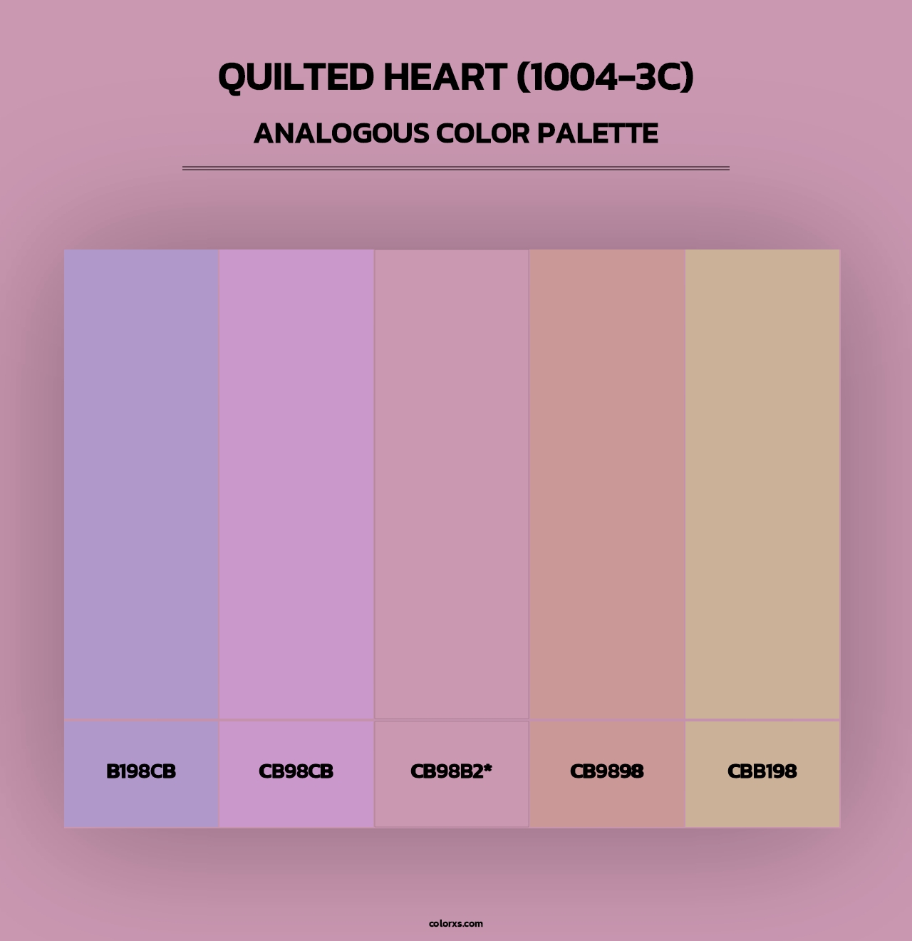 Quilted Heart (1004-3C) - Analogous Color Palette
