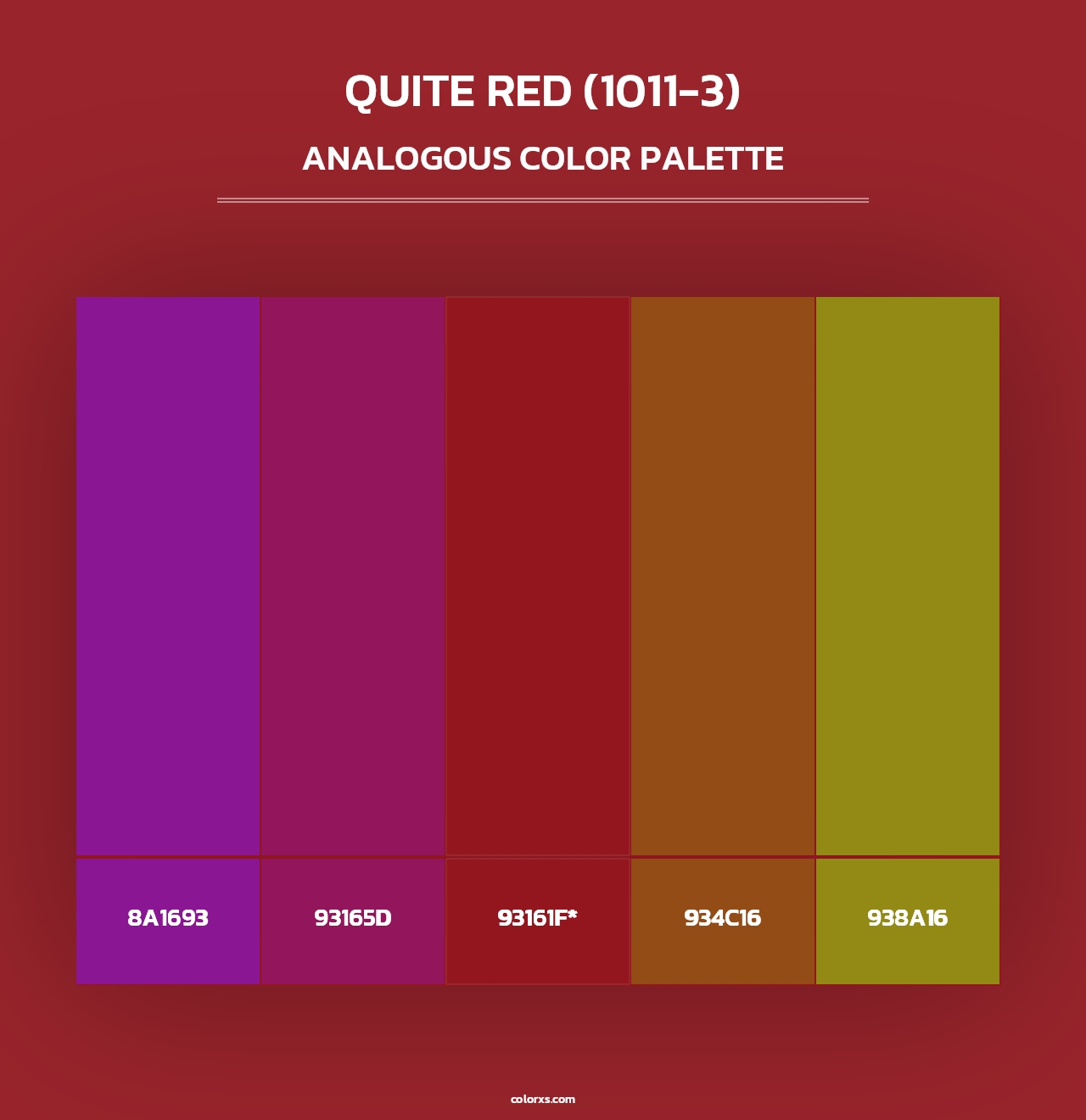Quite Red (1011-3) - Analogous Color Palette