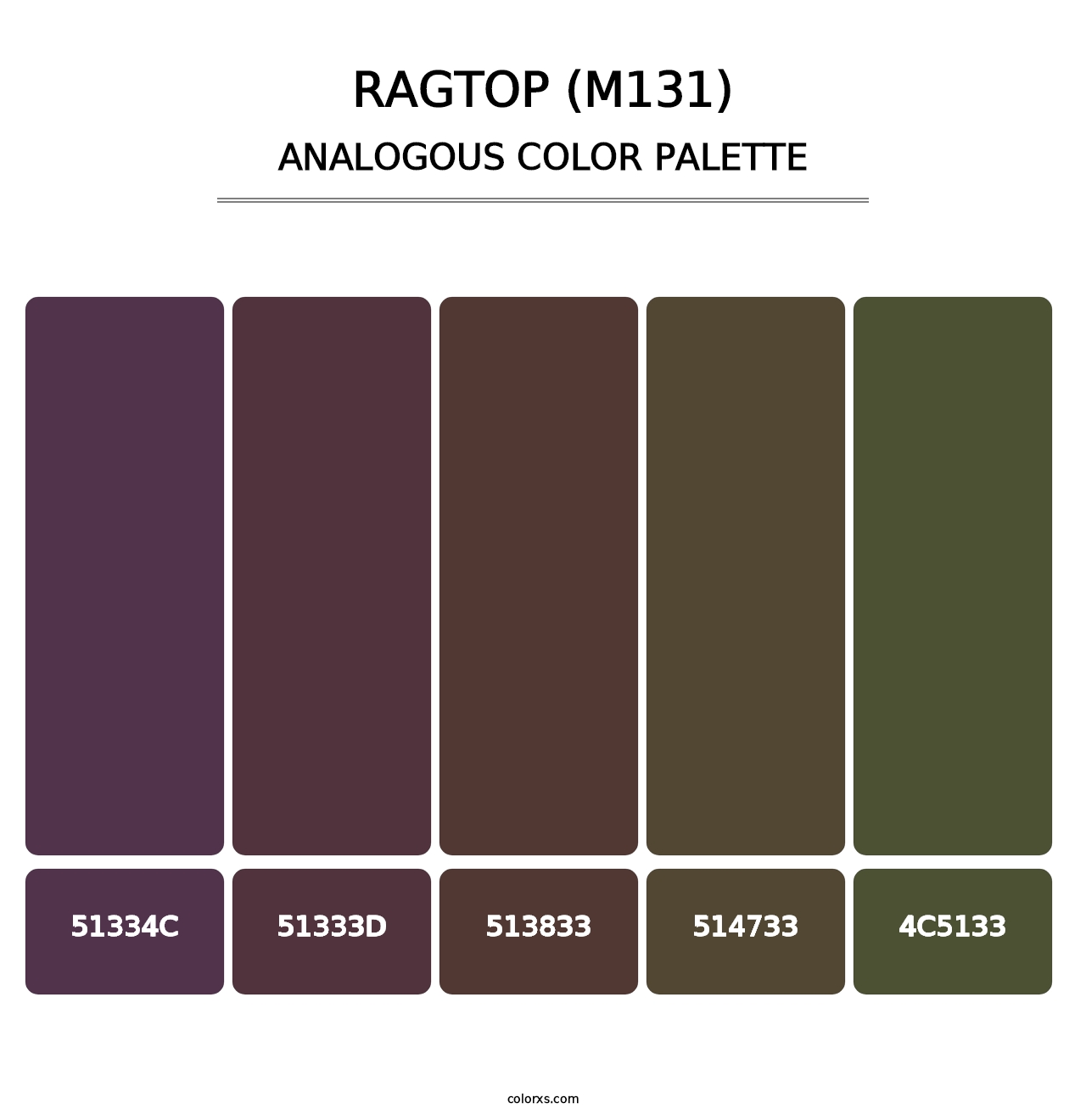 Ragtop (M131) - Analogous Color Palette