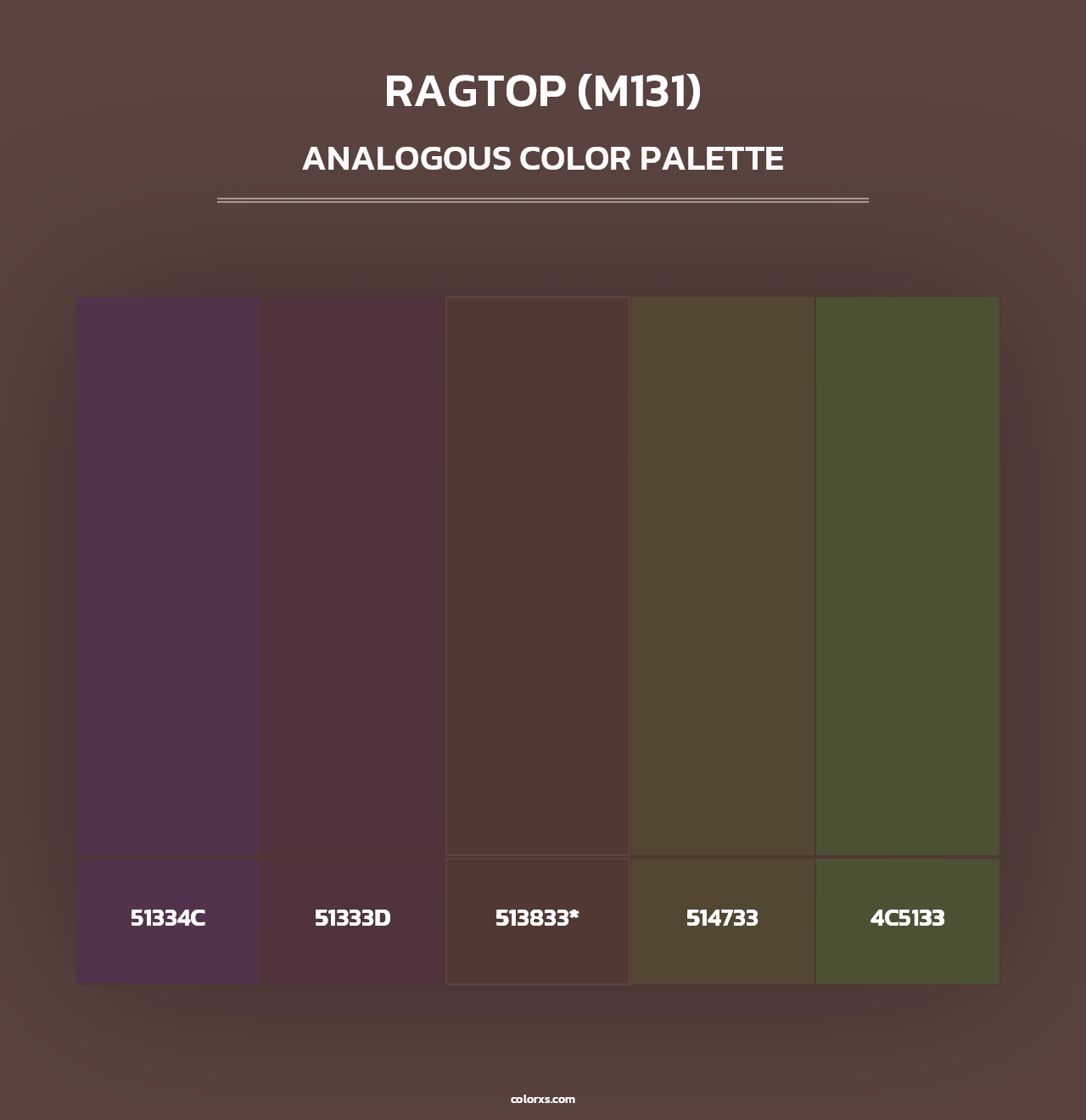 Ragtop (M131) - Analogous Color Palette
