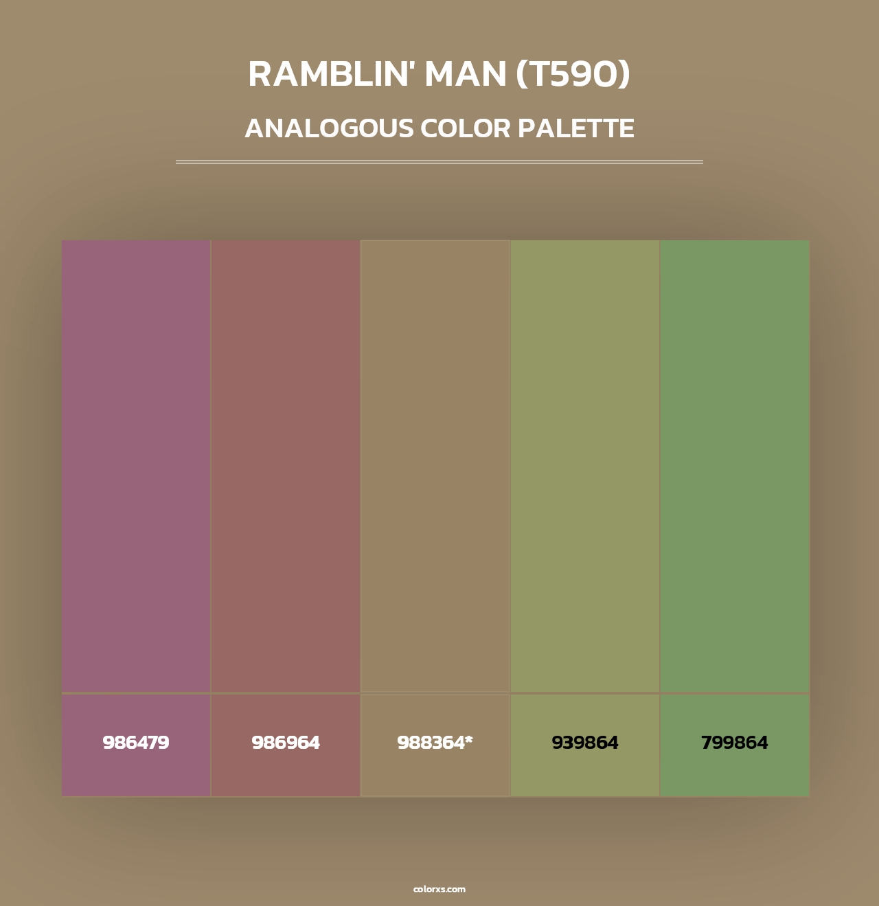 Ramblin' Man (T590) - Analogous Color Palette