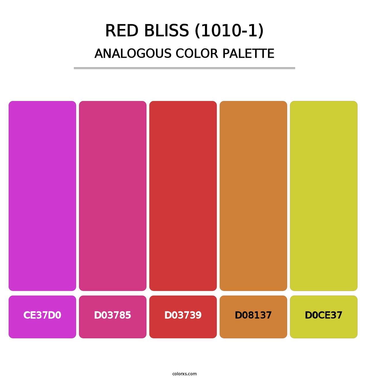 Red Bliss (1010-1) - Analogous Color Palette