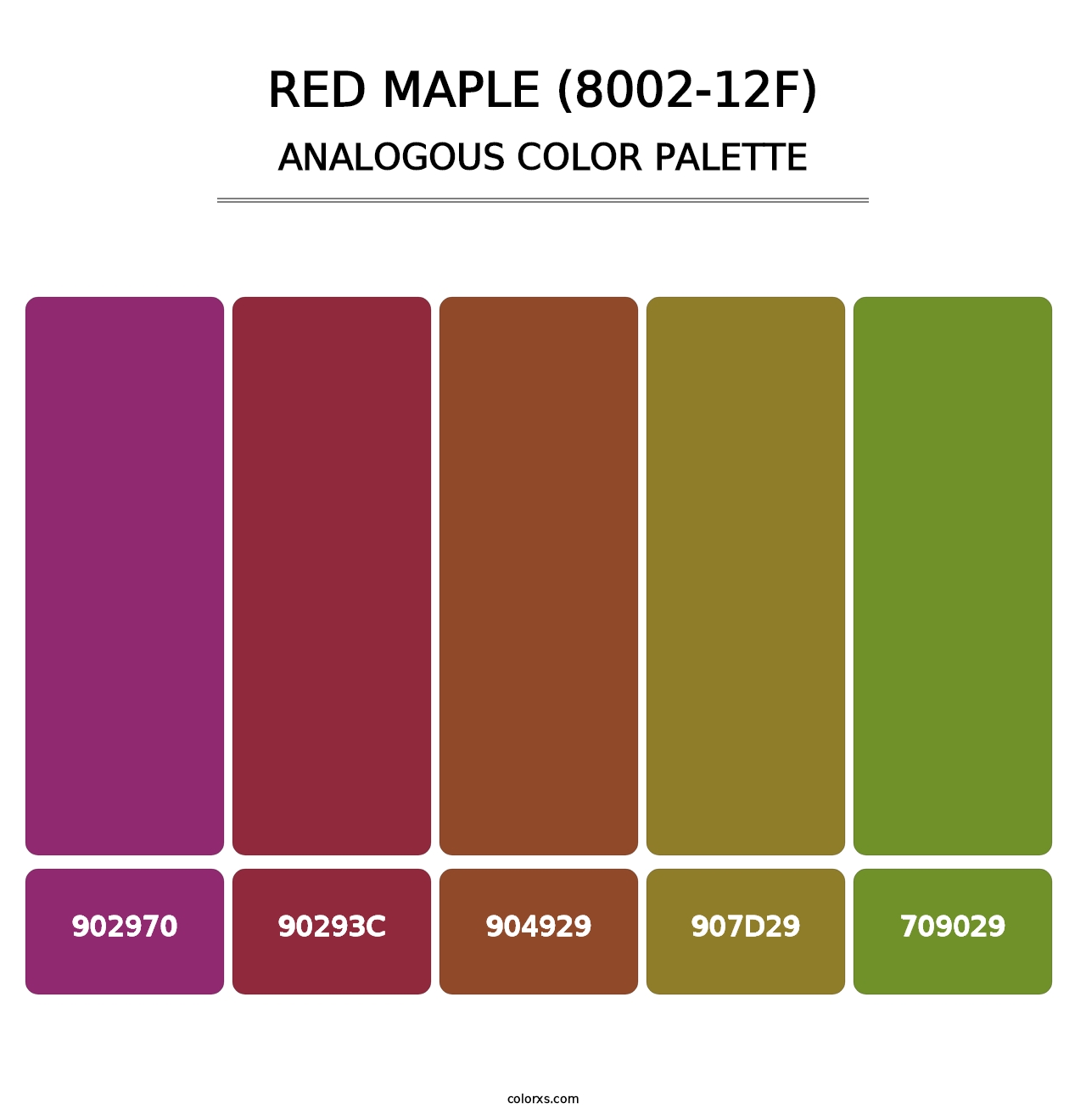 Red Maple (8002-12F) - Analogous Color Palette