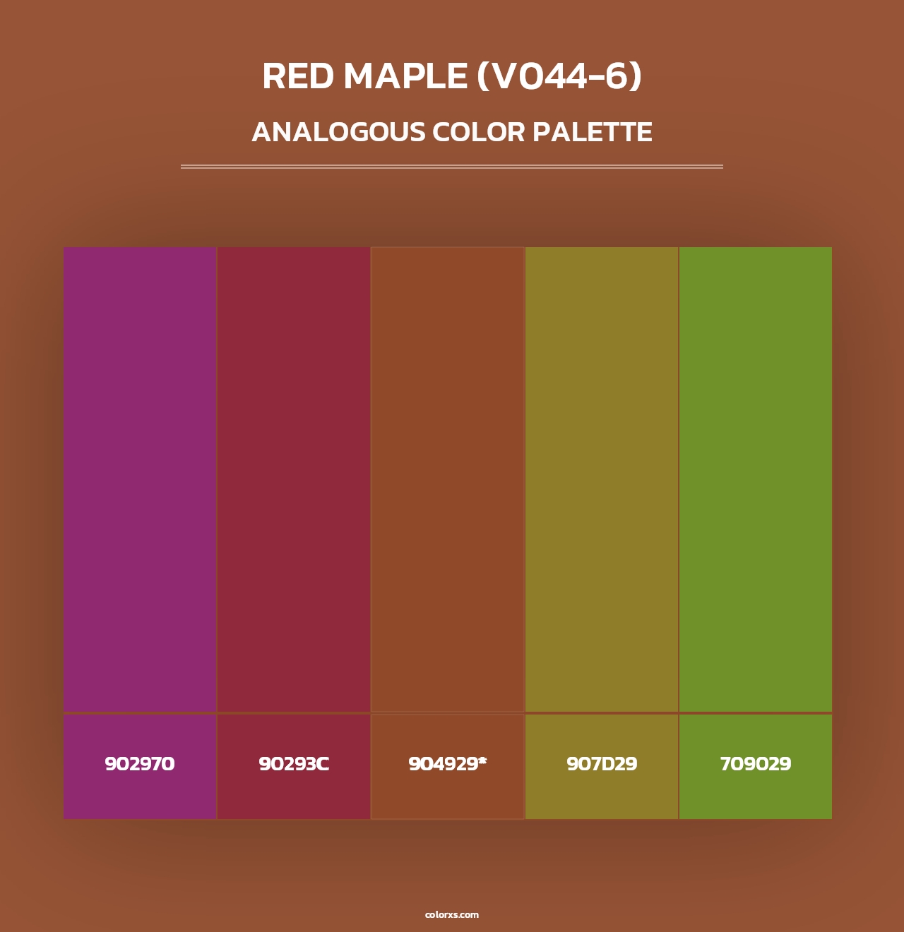 Red Maple (V044-6) - Analogous Color Palette