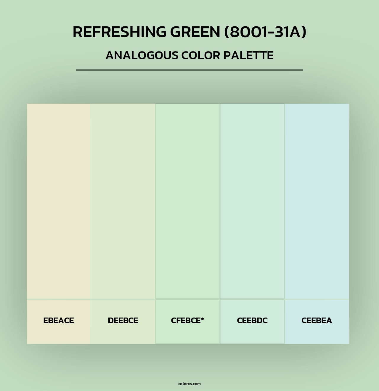 Refreshing Green (8001-31A) - Analogous Color Palette