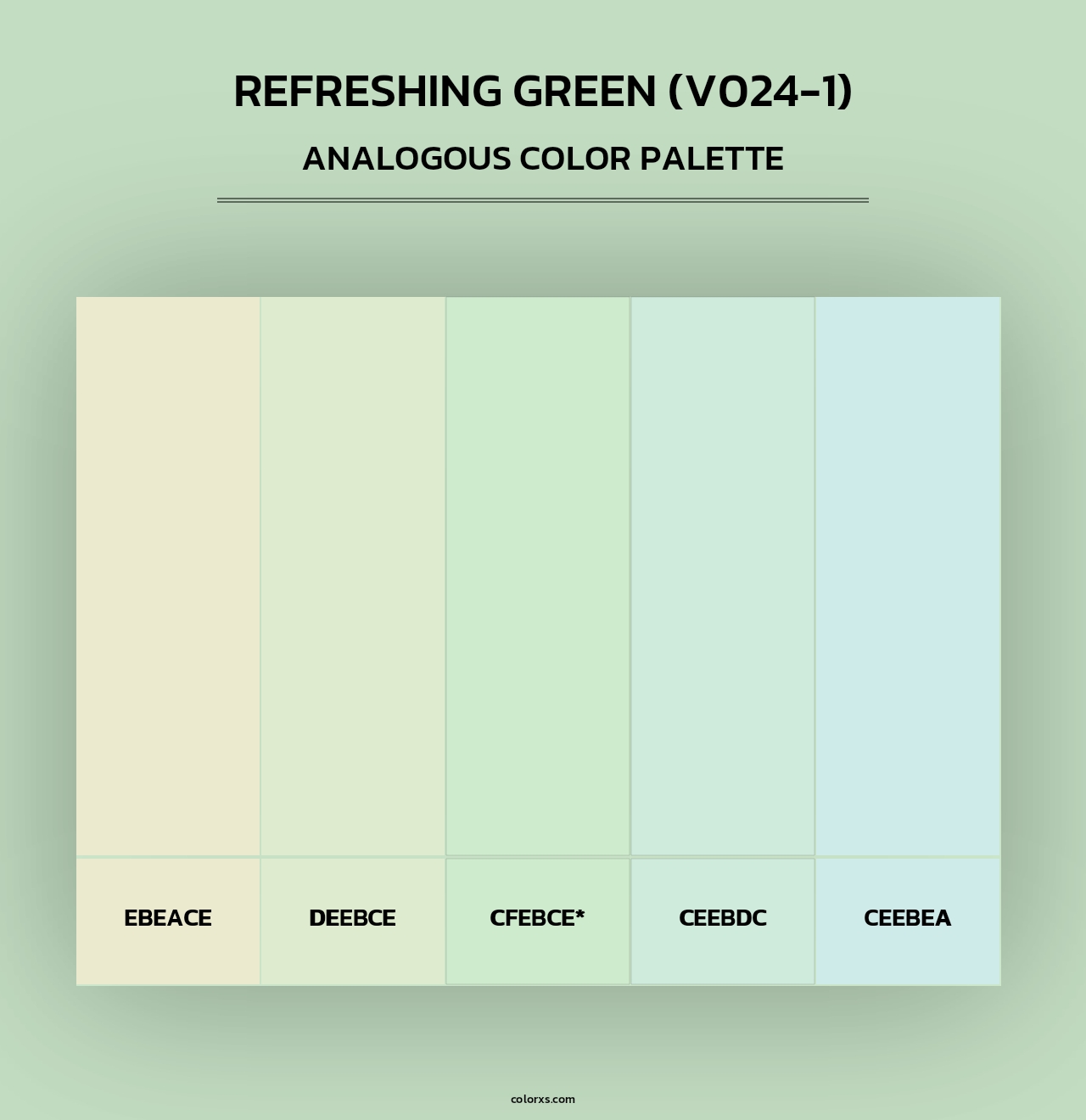Refreshing Green (V024-1) - Analogous Color Palette