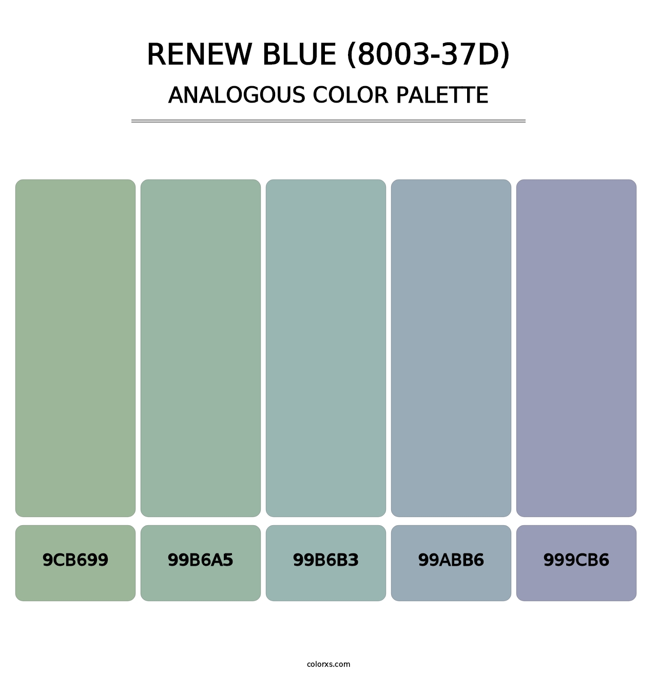 Renew Blue (8003-37D) - Analogous Color Palette