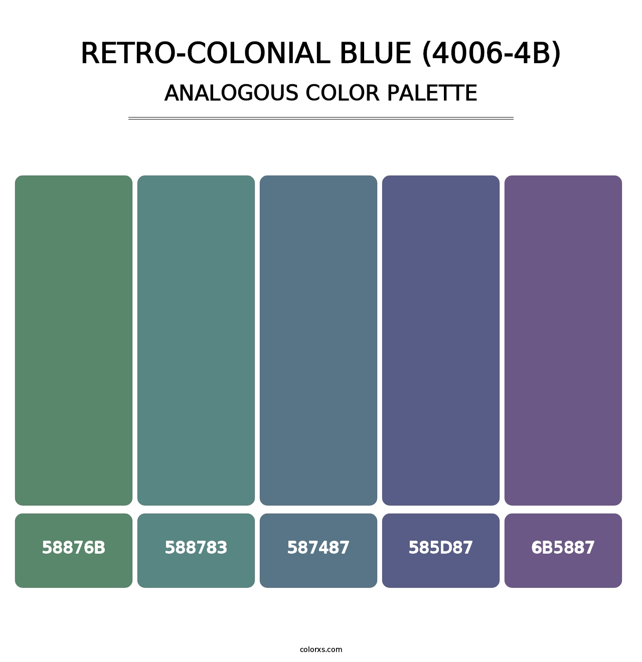 Retro-Colonial Blue (4006-4B) - Analogous Color Palette