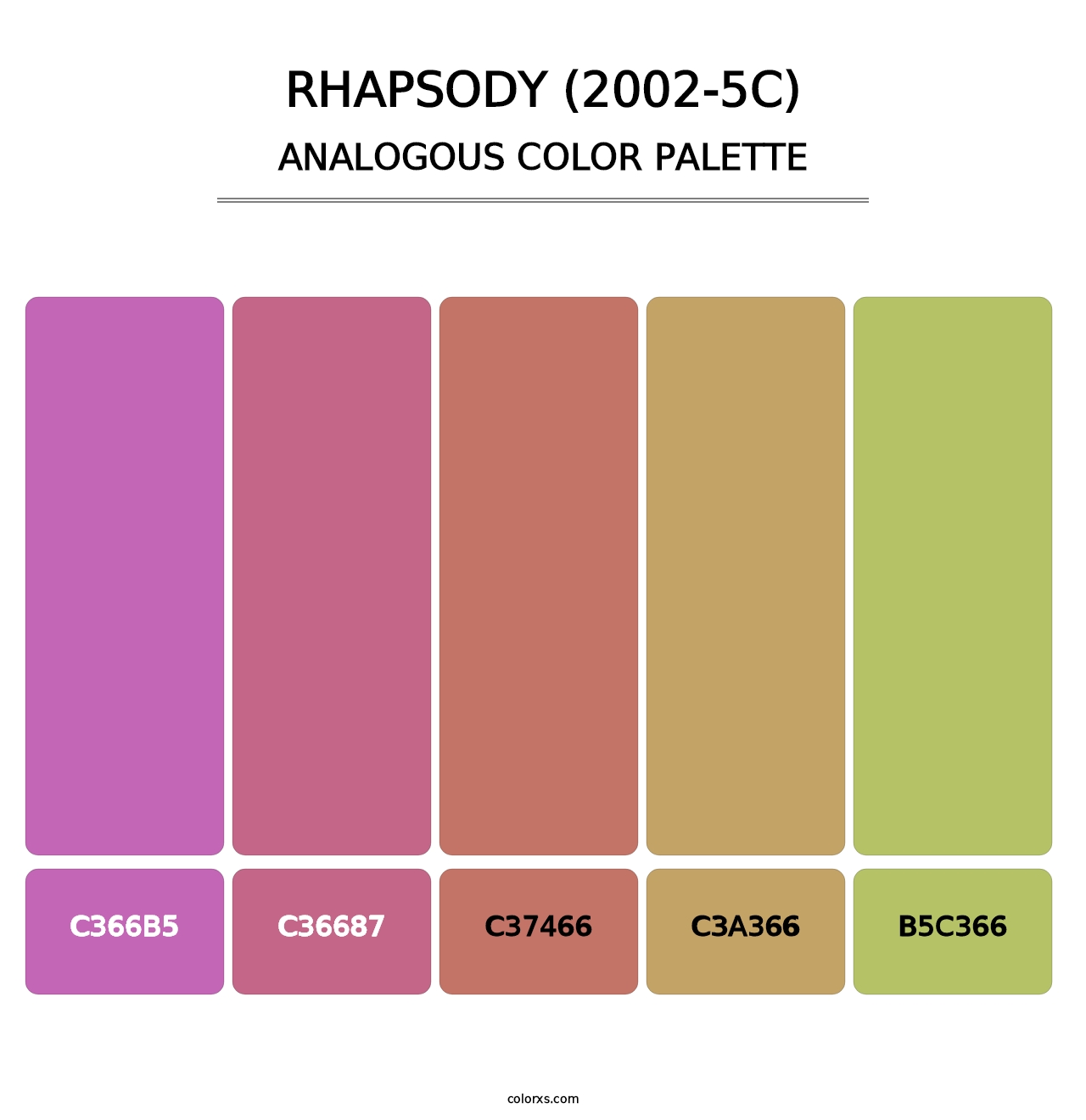 Rhapsody (2002-5C) - Analogous Color Palette