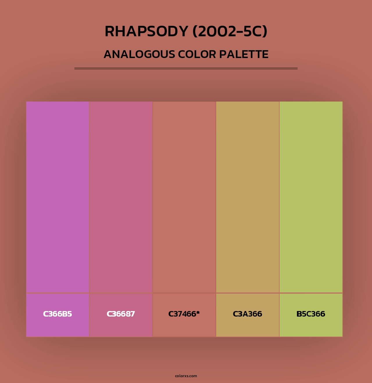 Rhapsody (2002-5C) - Analogous Color Palette