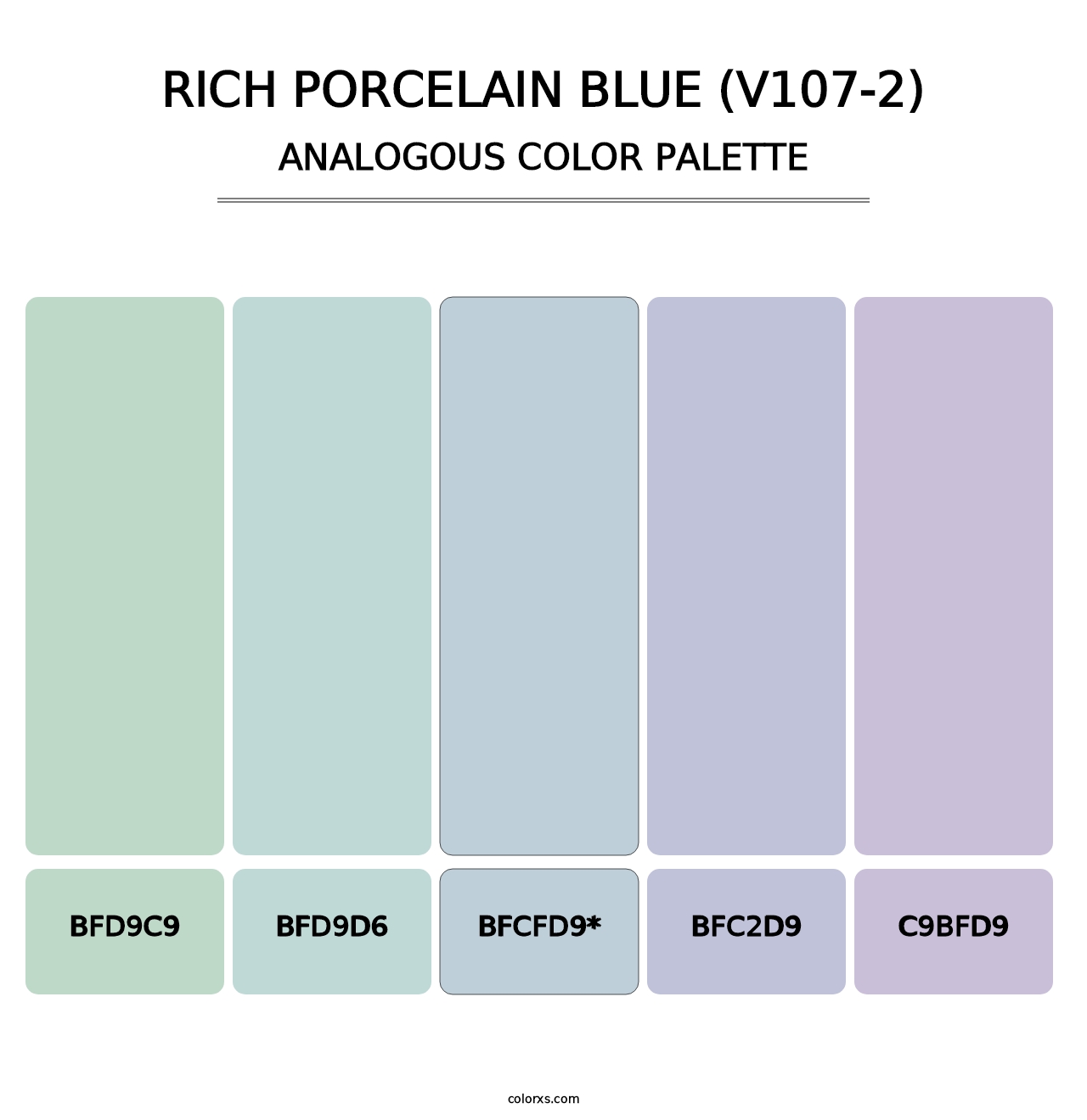 Rich Porcelain Blue (V107-2) - Analogous Color Palette