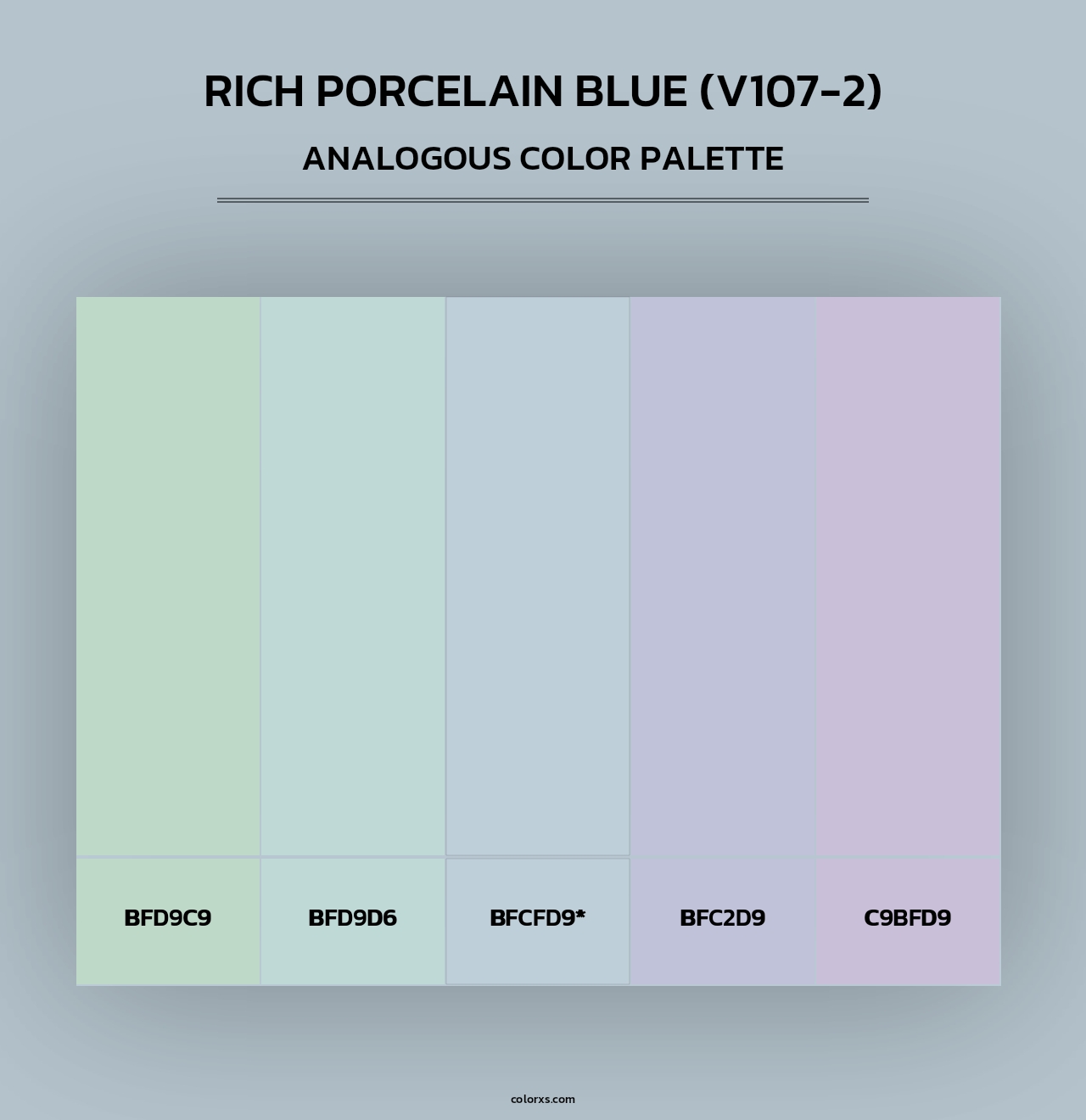Rich Porcelain Blue (V107-2) - Analogous Color Palette