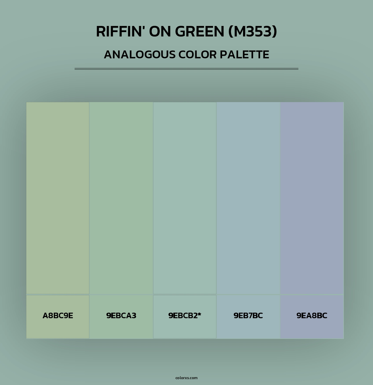 Riffin' on Green (M353) - Analogous Color Palette