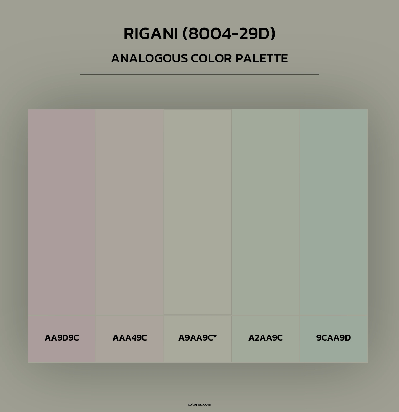 Rigani (8004-29D) - Analogous Color Palette