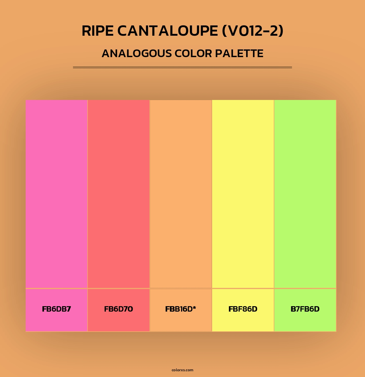 Ripe Cantaloupe (V012-2) - Analogous Color Palette