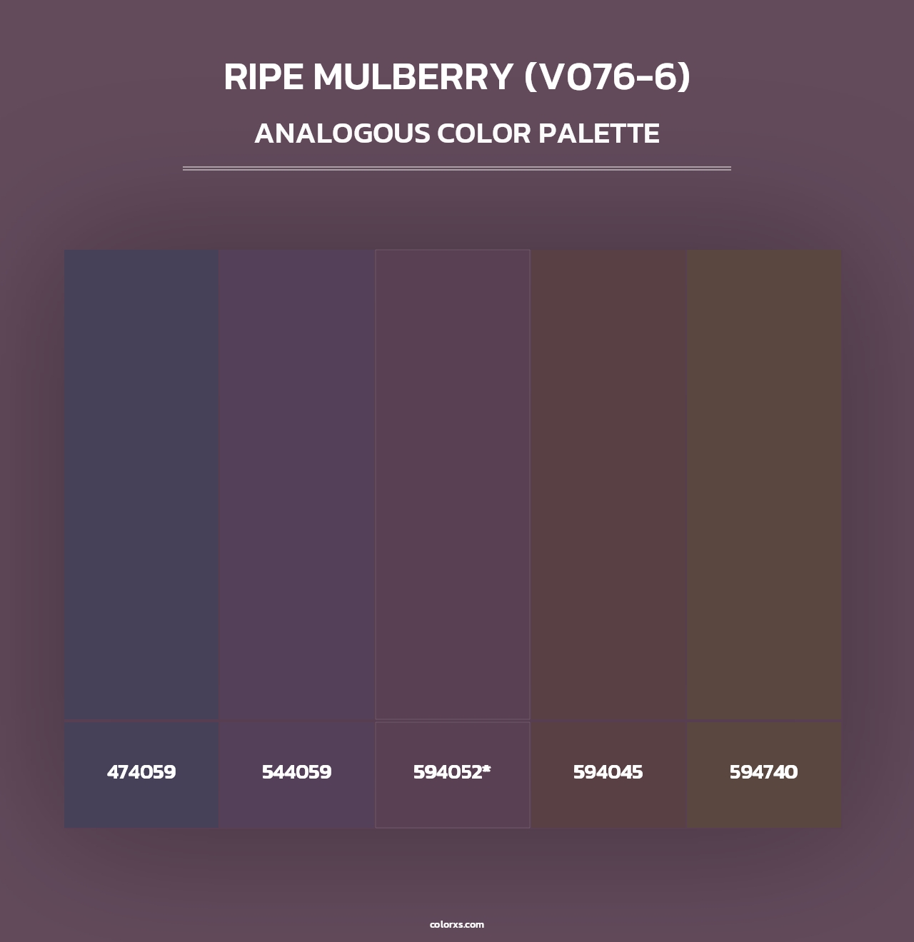 Ripe Mulberry (V076-6) - Analogous Color Palette