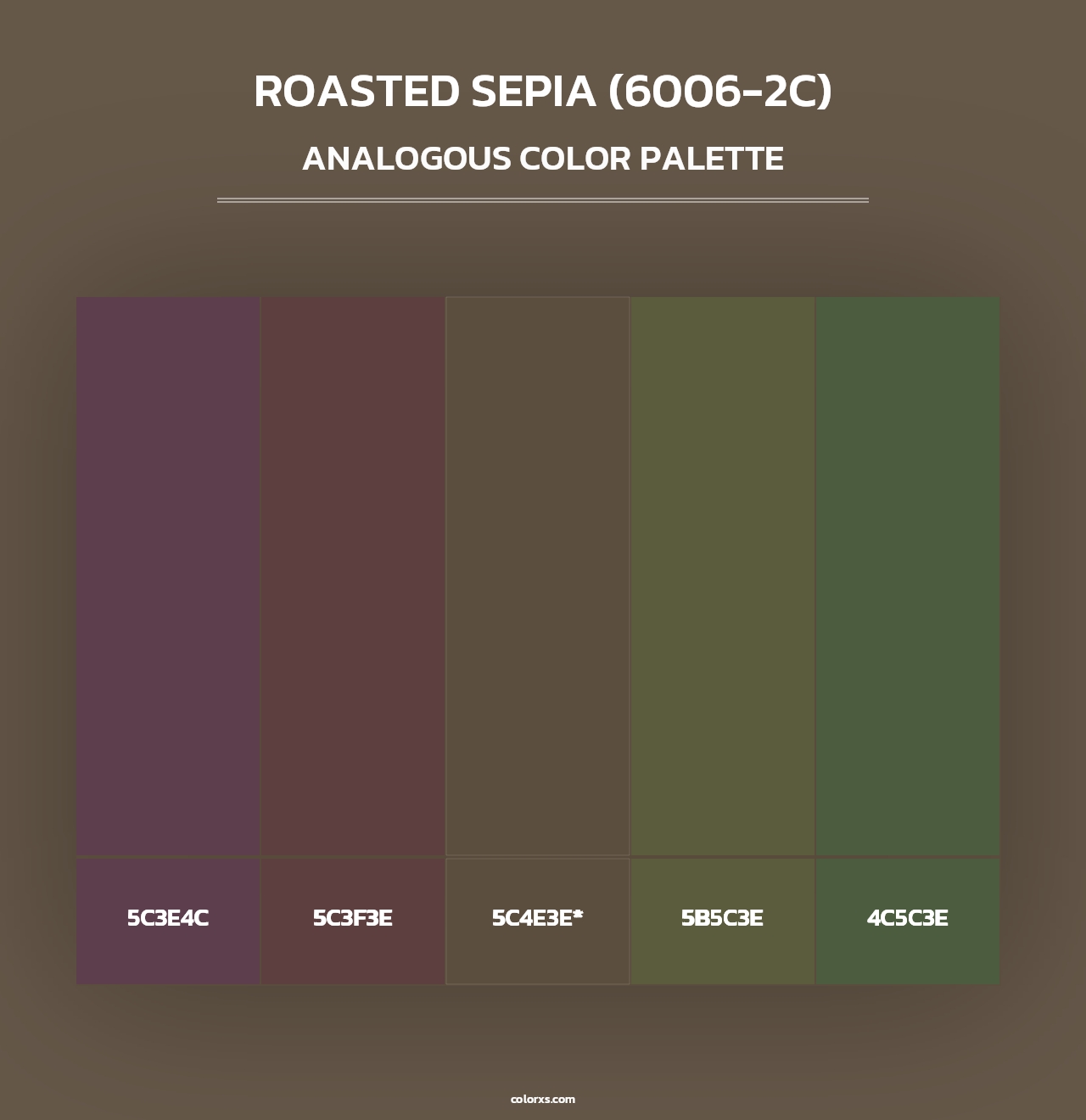 Roasted Sepia (6006-2C) - Analogous Color Palette