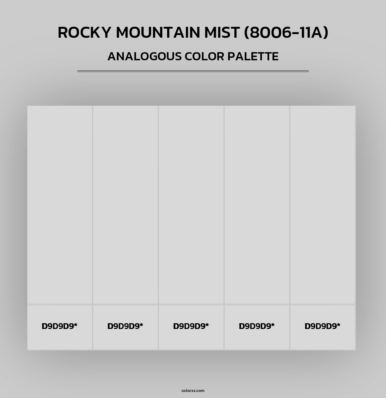 Rocky Mountain Mist (8006-11A) - Analogous Color Palette