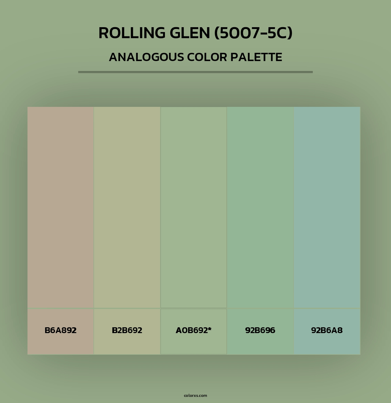 Rolling Glen (5007-5C) - Analogous Color Palette