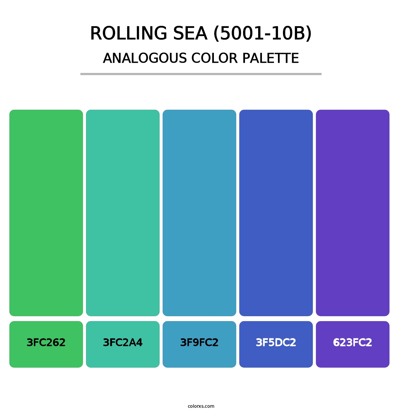 Rolling Sea (5001-10B) - Analogous Color Palette