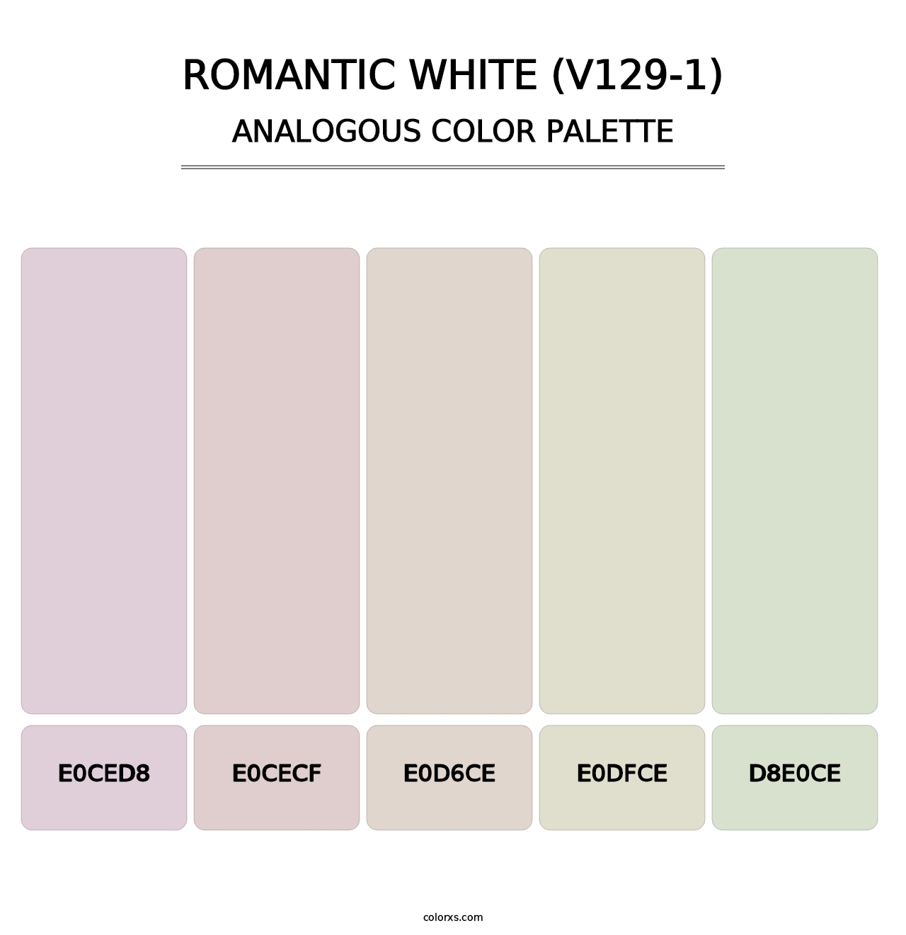 Romantic White (V129-1) - Analogous Color Palette