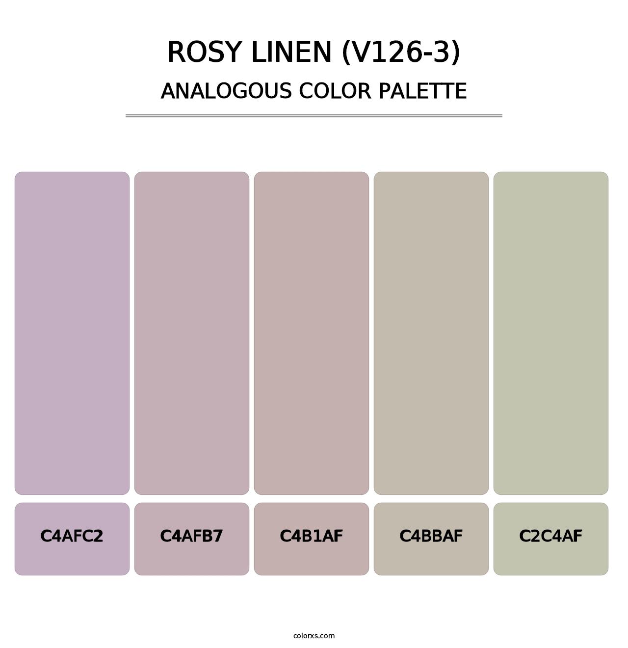 Rosy Linen (V126-3) - Analogous Color Palette