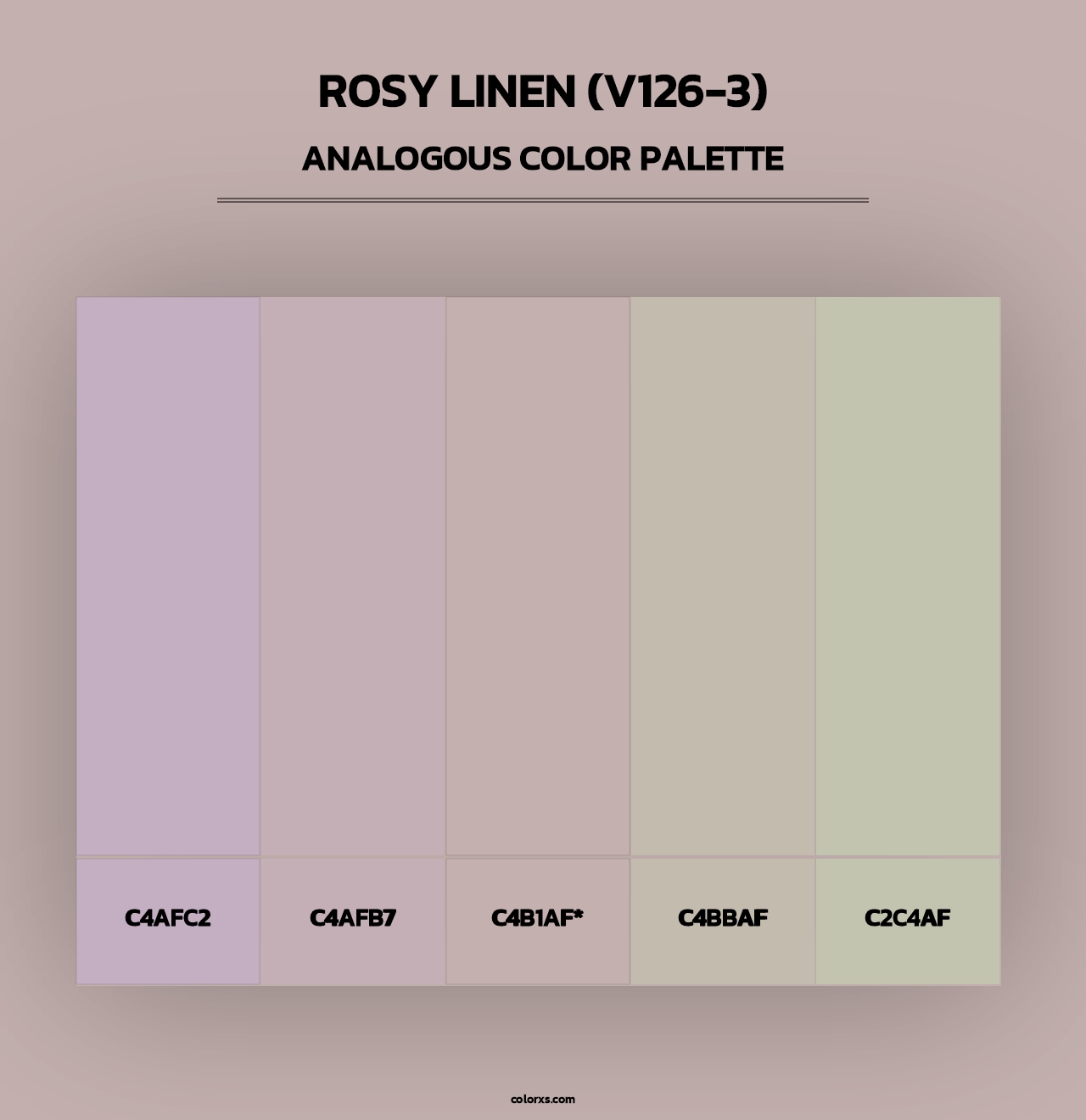 Rosy Linen (V126-3) - Analogous Color Palette
