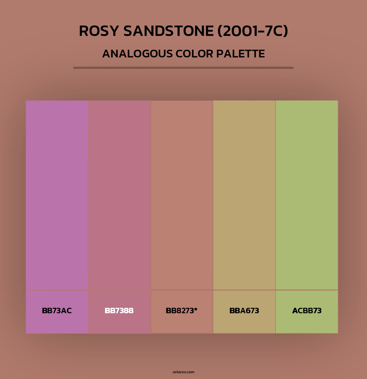 Rosy Sandstone (2001-7C) - Analogous Color Palette