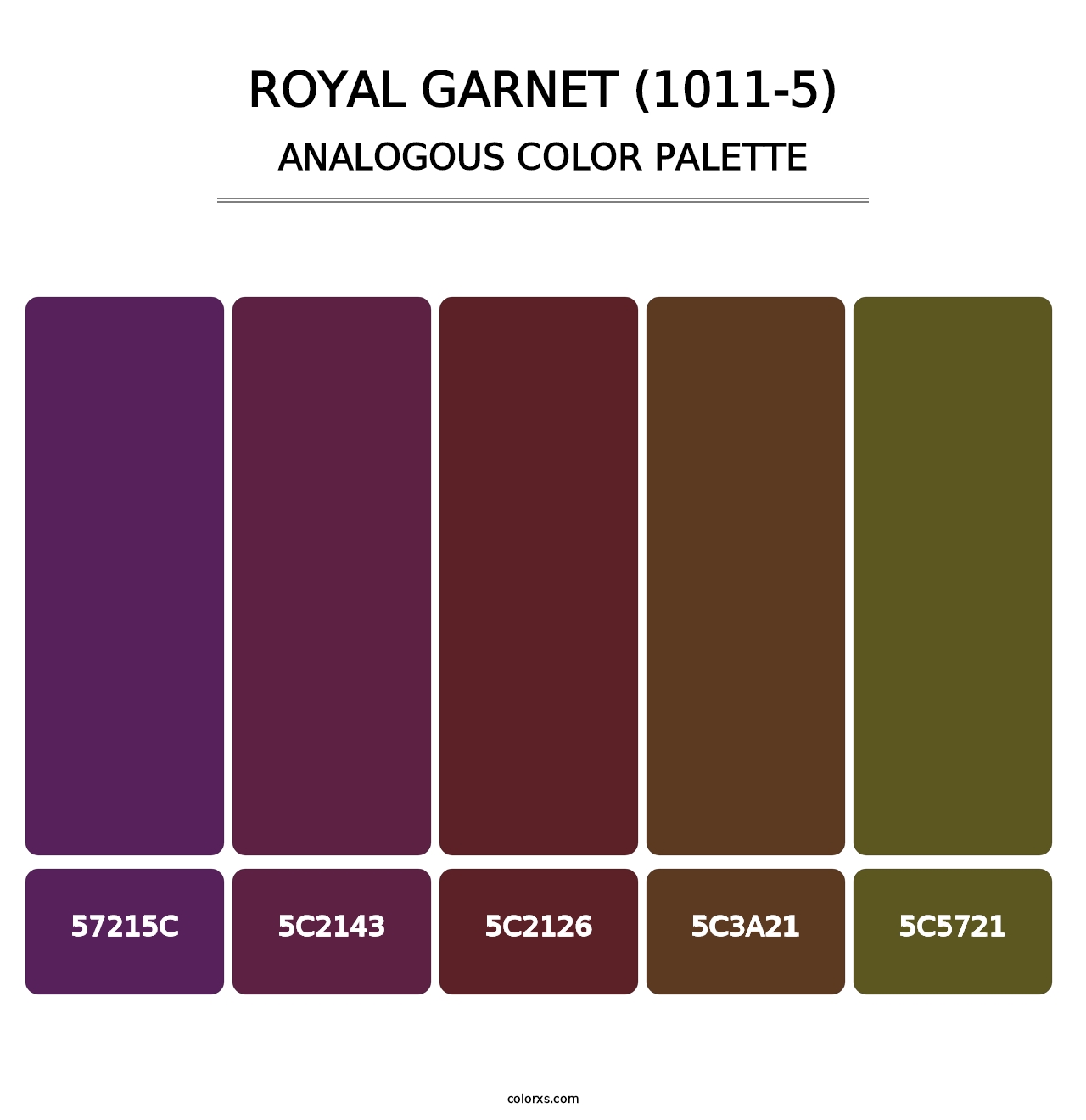 Royal Garnet (1011-5) - Analogous Color Palette