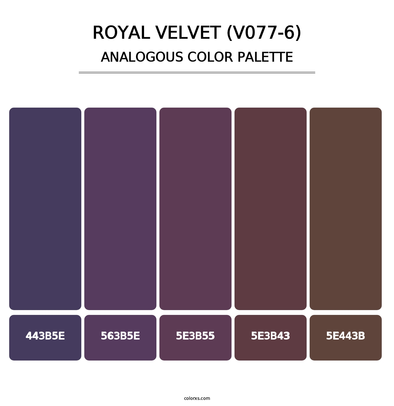 Royal Velvet (V077-6) - Analogous Color Palette