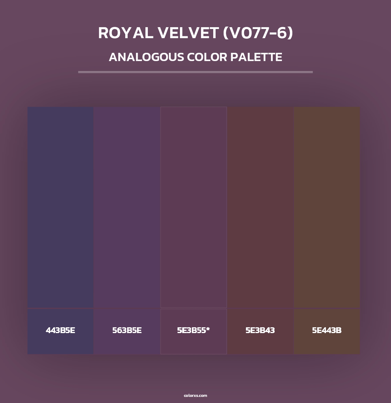 Royal Velvet (V077-6) - Analogous Color Palette