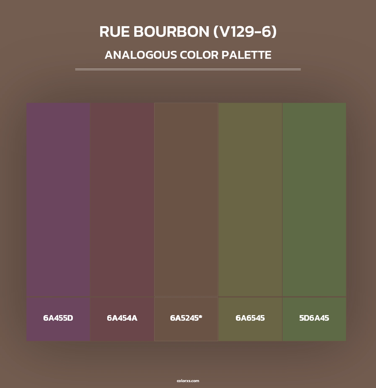 Rue Bourbon (V129-6) - Analogous Color Palette