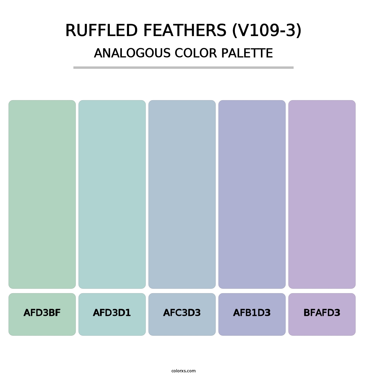 Ruffled Feathers (V109-3) - Analogous Color Palette