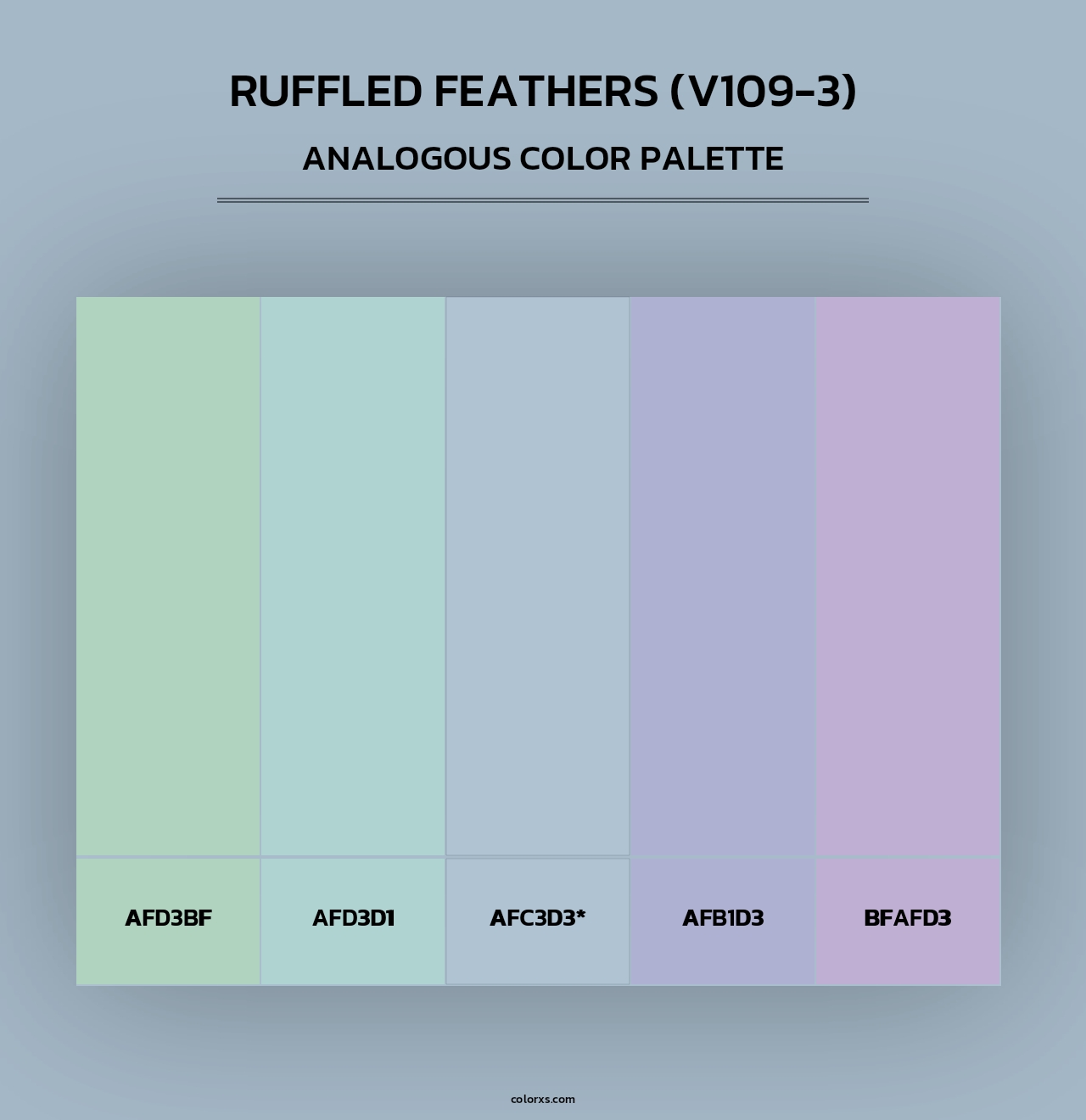 Ruffled Feathers (V109-3) - Analogous Color Palette