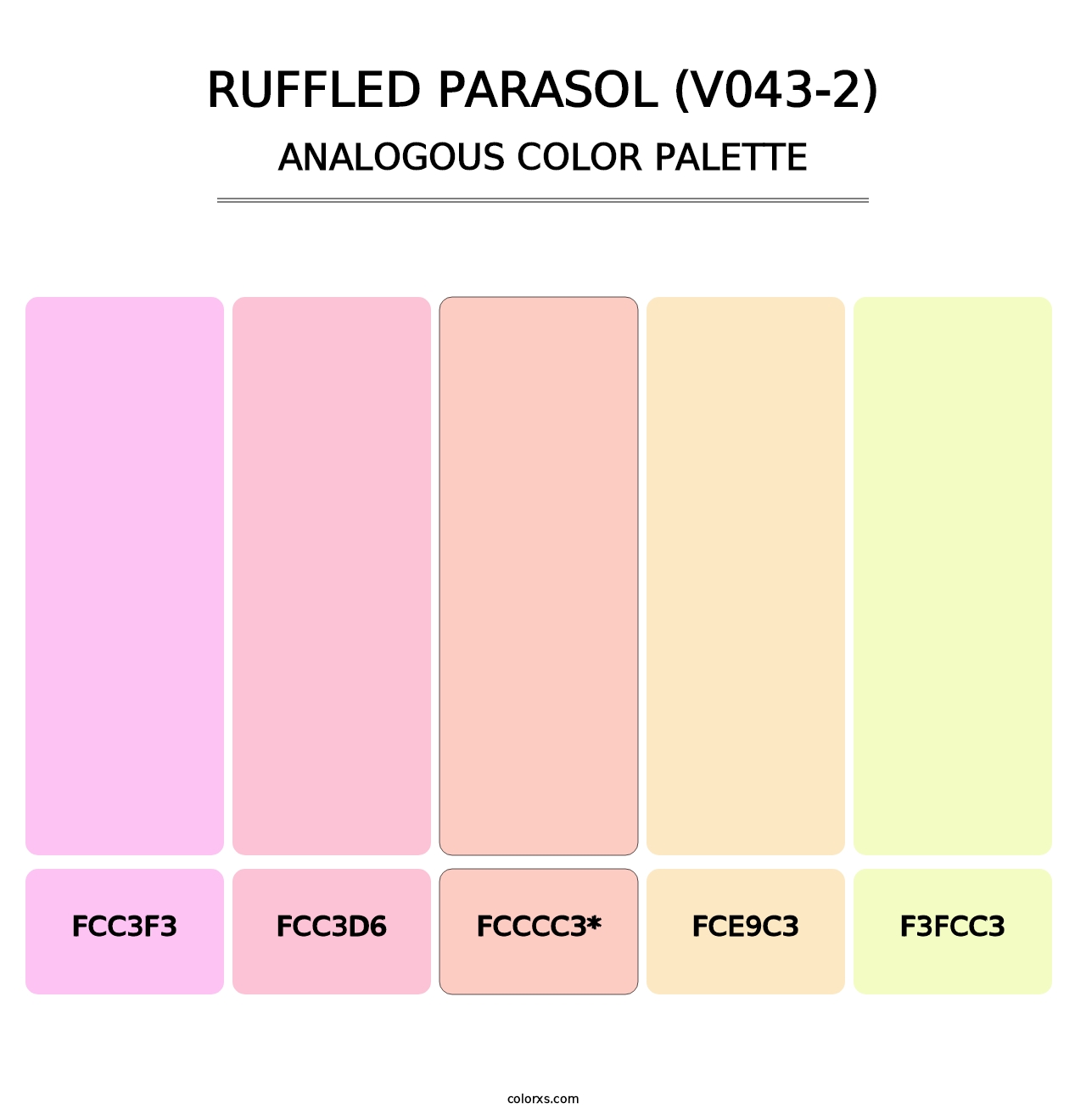 Ruffled Parasol (V043-2) - Analogous Color Palette