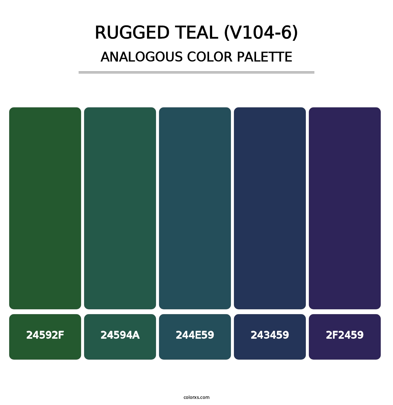 Rugged Teal (V104-6) - Analogous Color Palette