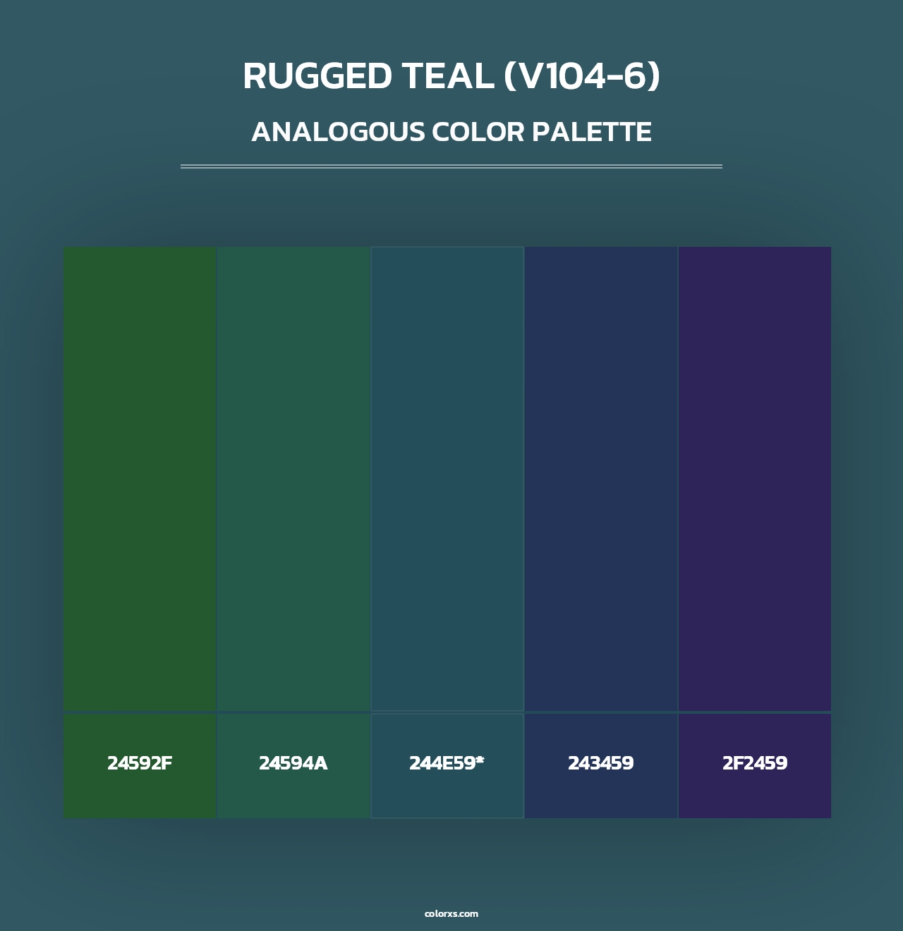 Rugged Teal (V104-6) - Analogous Color Palette