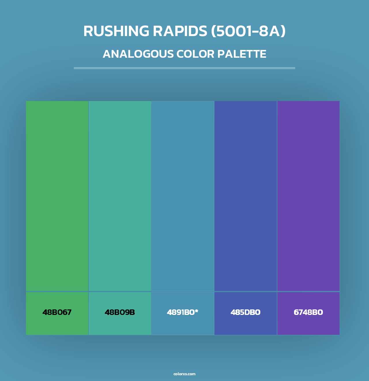 Rushing Rapids (5001-8A) - Analogous Color Palette
